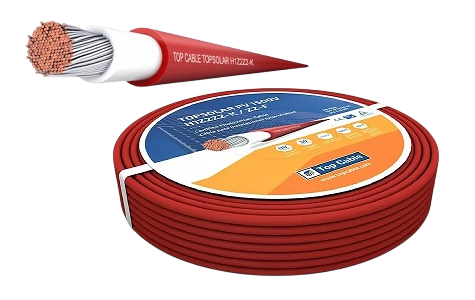 Cable Topsolar PV H1Z272-K 1×6 1500 V – Rojo (Venta por metros)